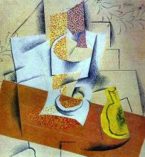 Haga click para ver la imagen ampliada composition bowl of fruit and sliced pear 1914.jpg